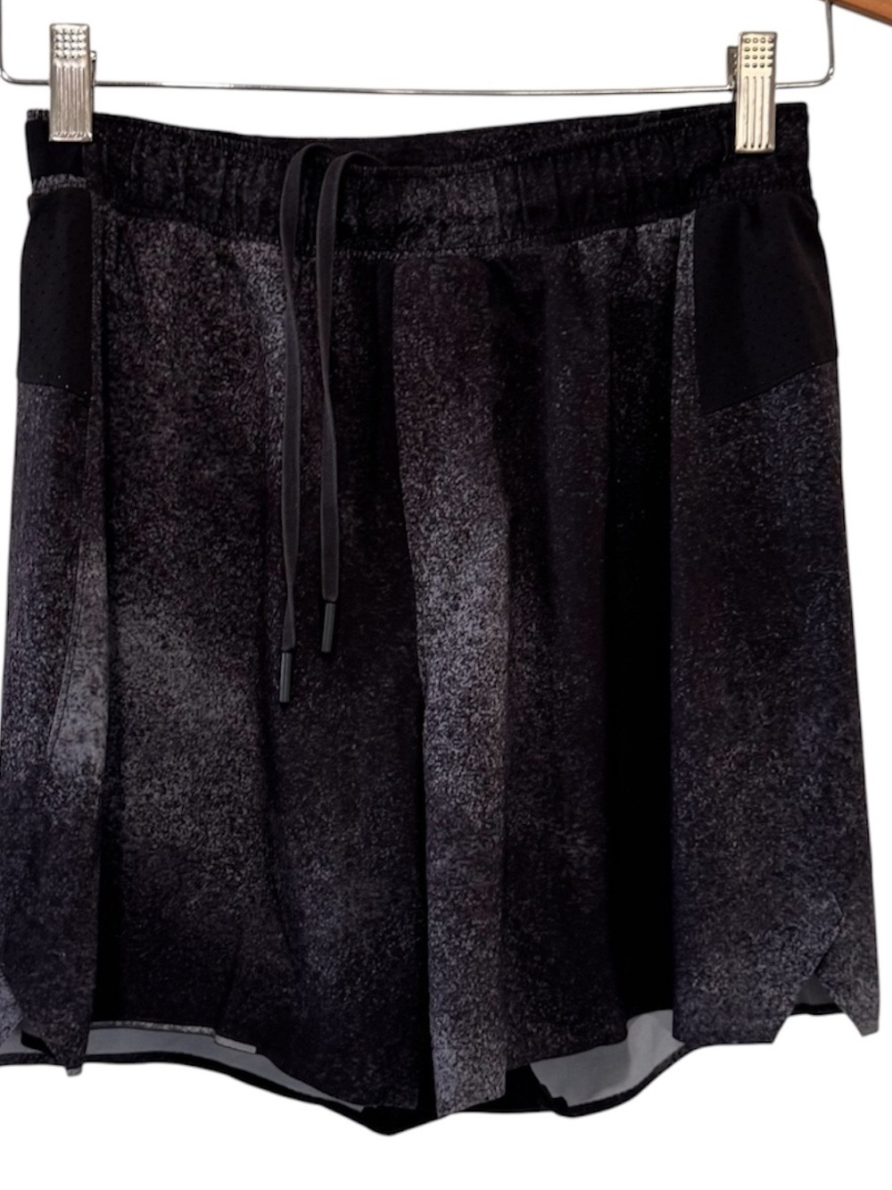 Lululemon Surge Short *6" Ocean Spray Ice Grey Black Small - Picture 2 of 9